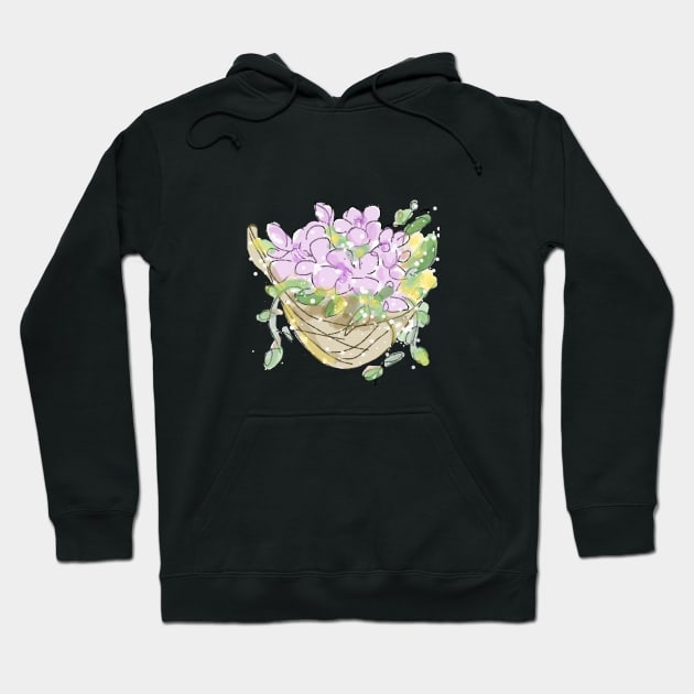 Hanging Flower Basket Hoodie by DesignTree